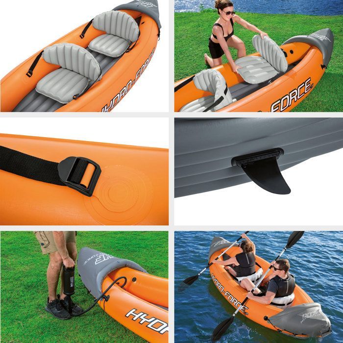 Kayak Bestway Hydro force Lite-rapid X2 - 2 places - Orange - Adulte - Rafting - 160 kg - 2 ans