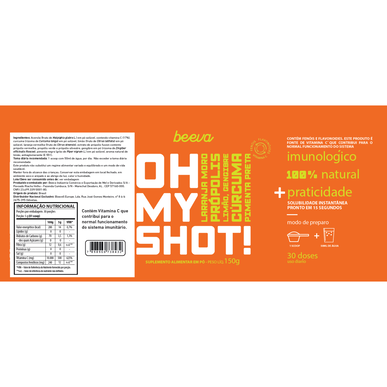 Beeva Oh My Shot Appelsiini Moro Jauhemainen Ravintolisä Vastustuskyvyn Vahvistamiseen 150g 150g