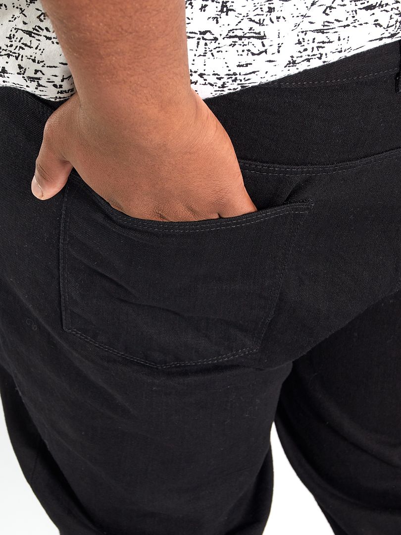 Pantalones vaqueros regulares - L30 - NEGRO