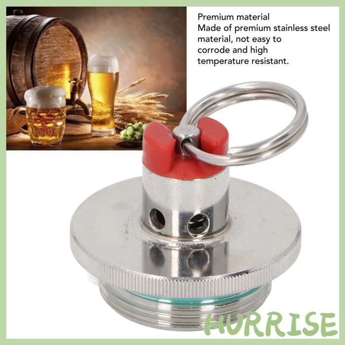 Tapón para barril Garosa Mini, tapa de alivio de presión para barril de cerveza, válvula de acero inoxidable para barril de cerveza para uso culinario.