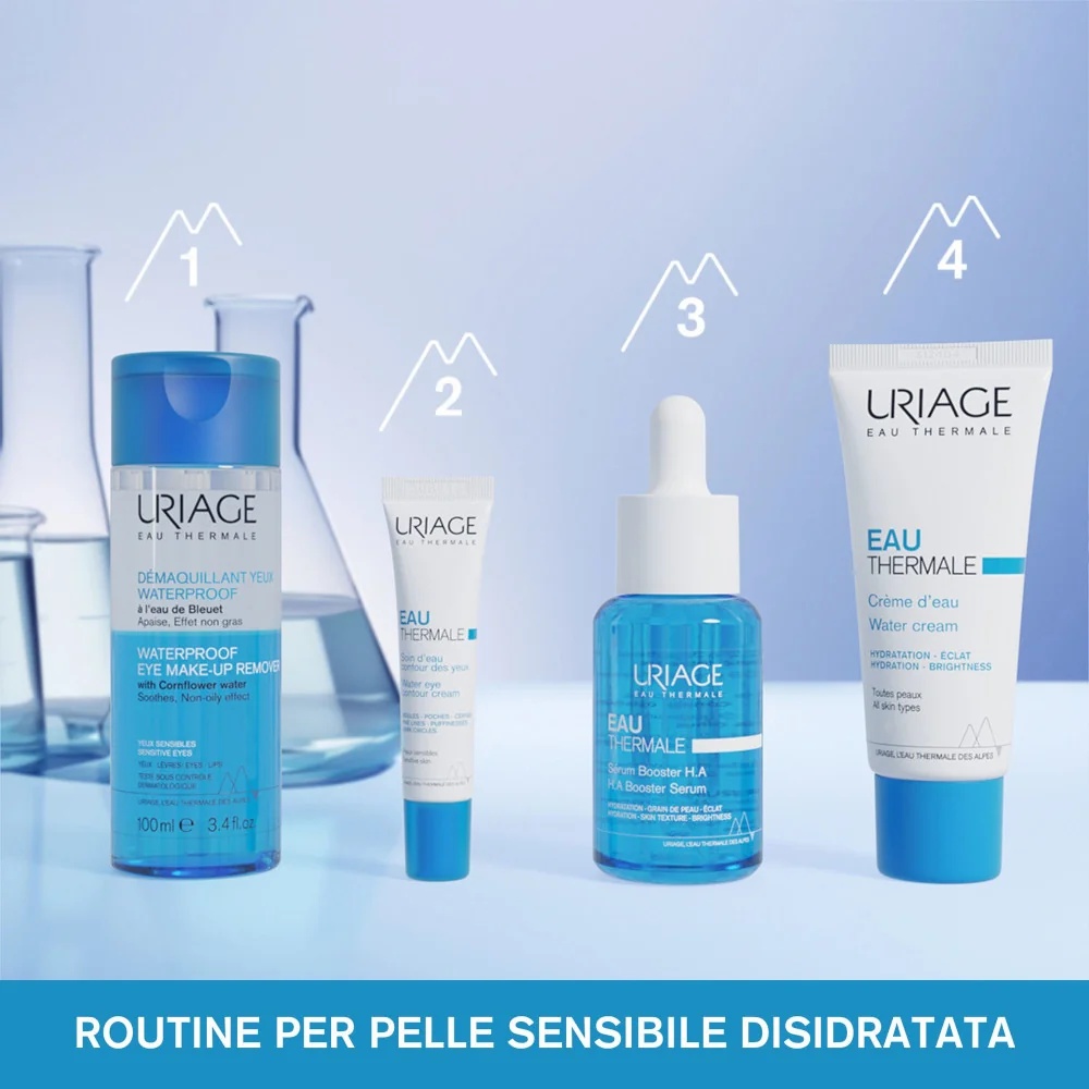 URIAGE Uriage Eau Thermale veekindel kahefaasiline silmameigieemaldaja 100 ml, sobib kõikidele nahatüüpidele.