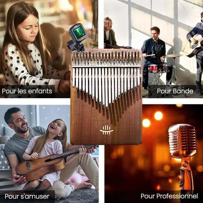Piano de dedo Kalimba portátil Piano de pulgar 21 teclas Instrumento musical de madera de caoba - PIMPIMSKY