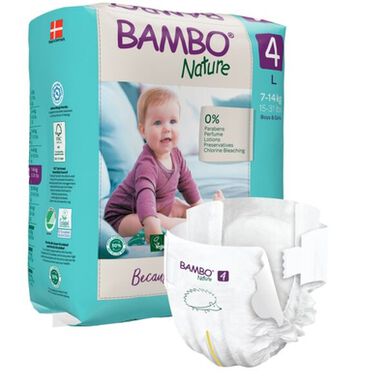 Pañales ecológicos Bambo Nature para bebés niños y niñas, 0% perfume, talla 4, 7-14 kg, 24 unidades.