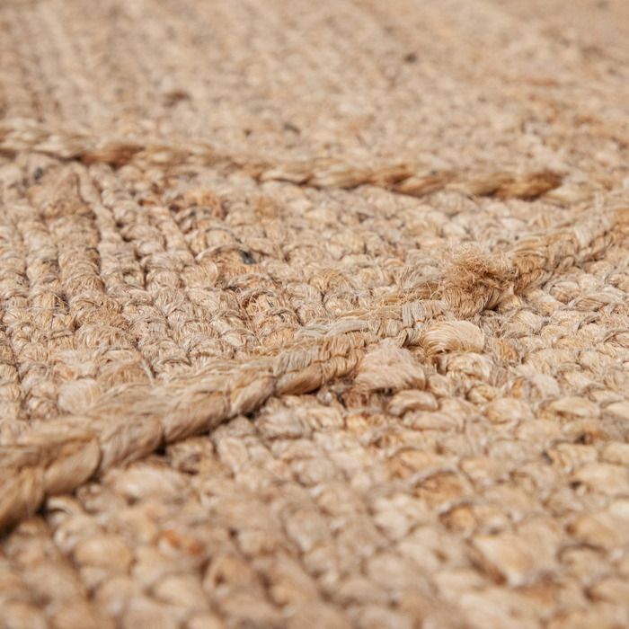 Alfombra de salón de pelo corto hecha a mano - PACO HOME - Diseño escandinavo - Efecto 3D - Beige - 60x100 cm - 100% yute