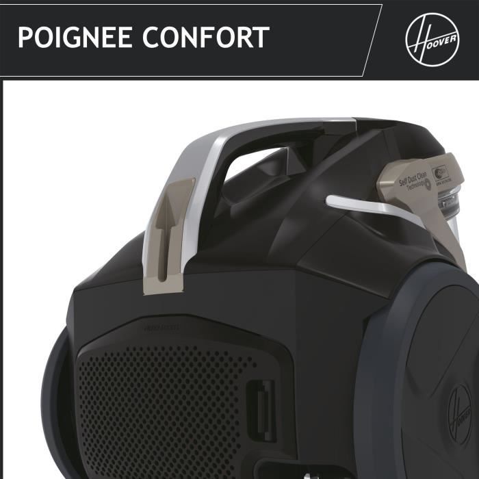 Stofzuiger met stofreservoir zonder stofzak - HOOVER - HP720PET - 850 W - 68 dBA - 2 liter stofreservoir - Ideaal voor hardhouten vloeren en huisdieren