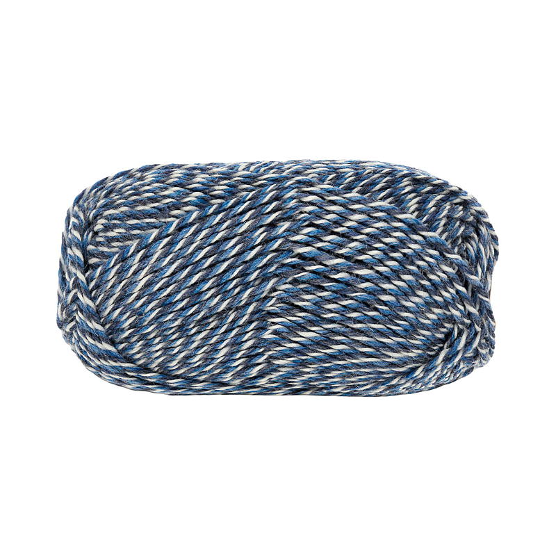 Filato Trysil Rag classico 80% lana, denim/mouseline naturale