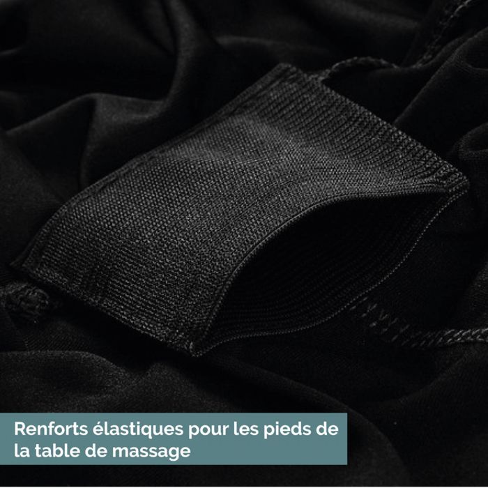 Full cover for massage table - Black - Vivezen