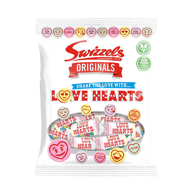 Swizzels Love Hearts minipåse 170 g