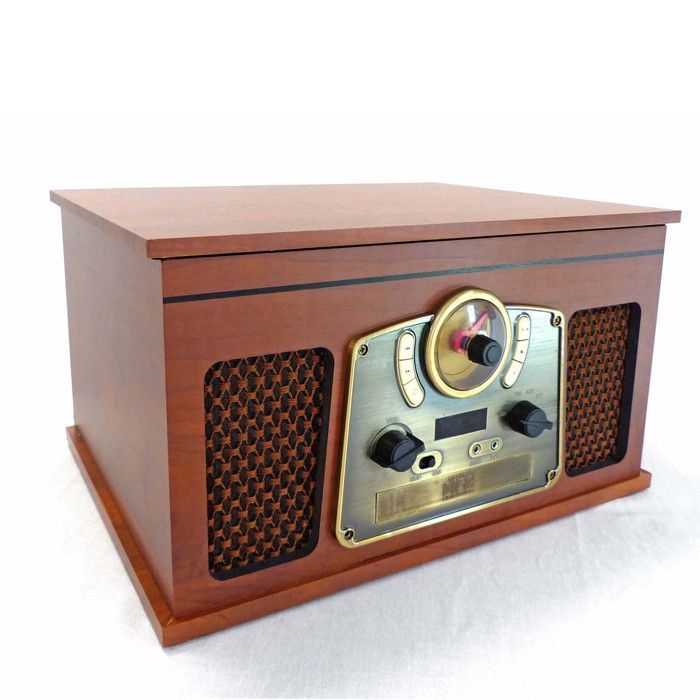 HiFi-System - INOVALLEY - RETRO10E-BTH-N - Bluetooth - Codierungsfunktion - Schallplatte, CD, Kassette