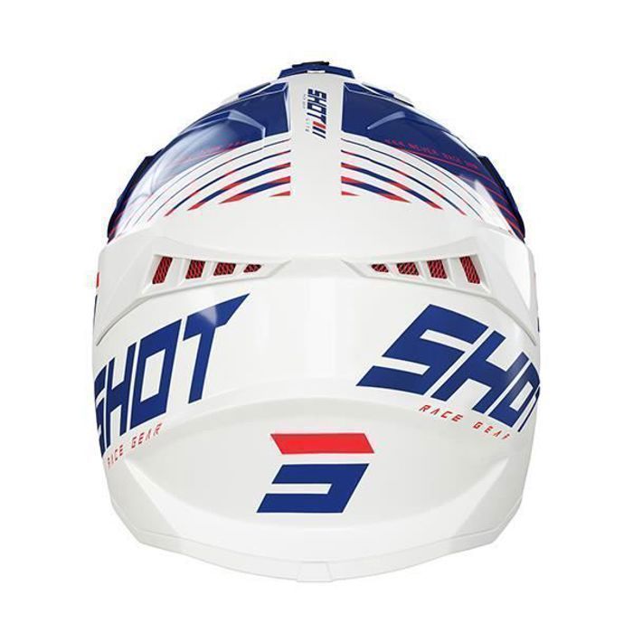 Casco Shot Lite Fury Azul Marino Rojo Brillante