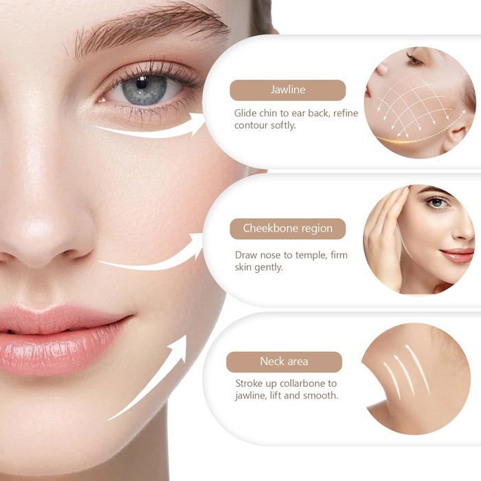 1 brosse pour le visage, brosse de contour du visage, brosse de massage de drainage lymphatique, menton et sculpture de jawline