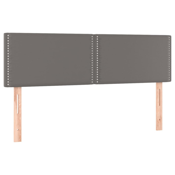 Wezgłowie Szary 144 x 5 x 78/88 cm Sztuczna skóra vidaXL