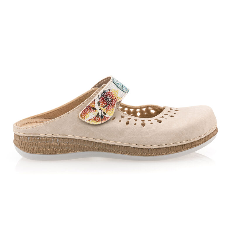 Zuecos/mules beige para mujer