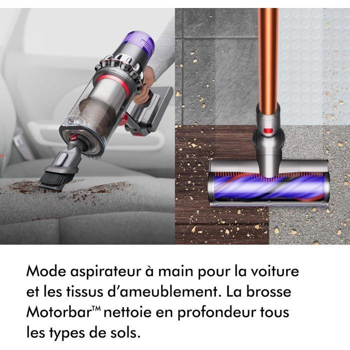 Dyson V10 Origin - Aspirateur Balai Sans fil - 125000 t/min - Puissance d'aspiration 150 AW - Autonomie jusqu'à 60 minutes