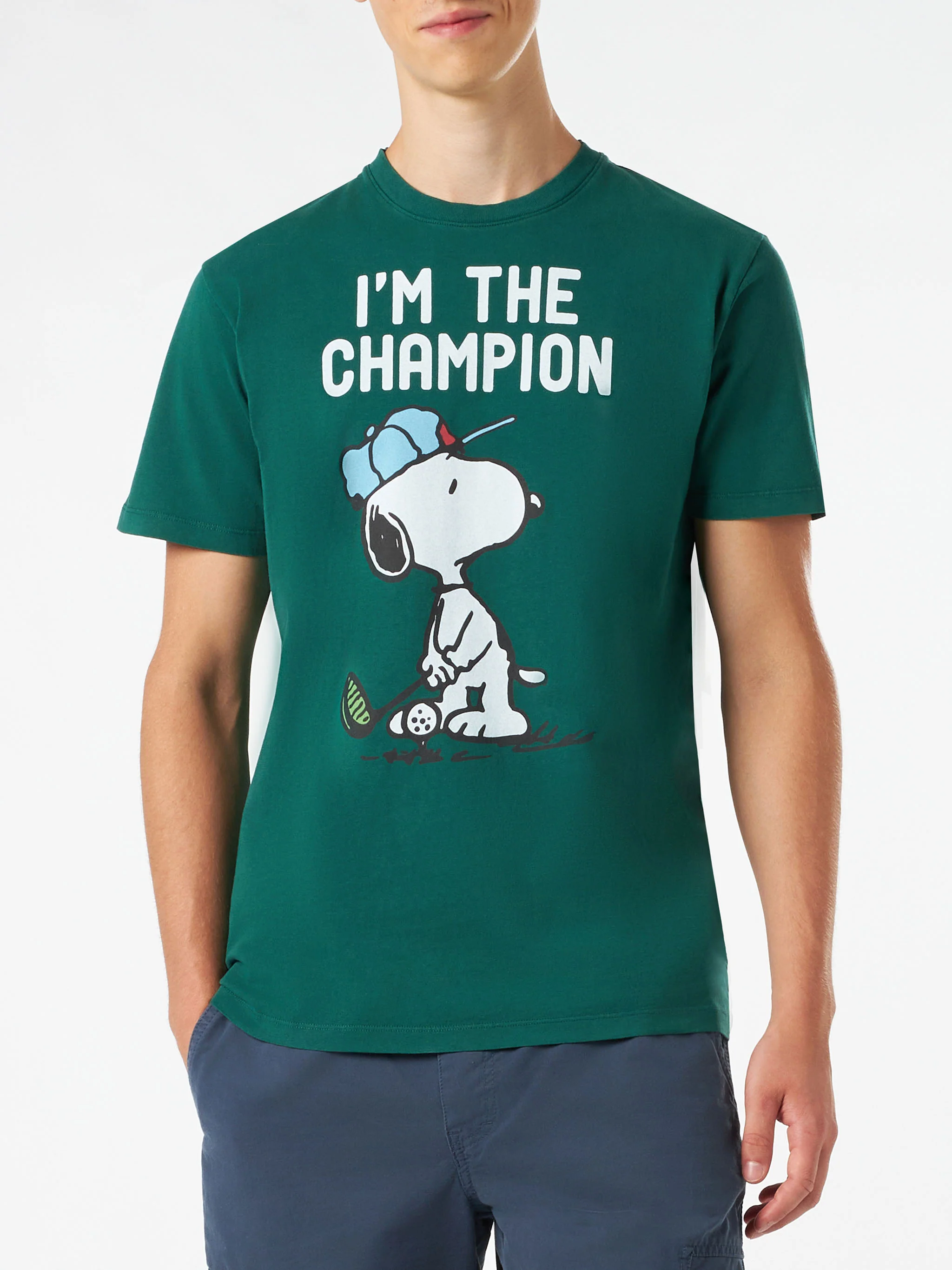 Vintage katoenen T-shirt voor heren met Snoopy-print | SNOO