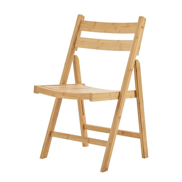 Set di 2 sedie pieghevoli Gran in bambù, 78 x 45 x 40 cm, colore naturale.