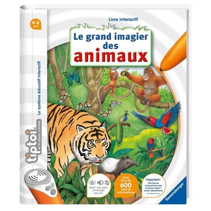tiptoi®, Libro interactivo, El gran libro ilustrado de los animales, Para mayores de 4 años, 13099000, Ravensburger