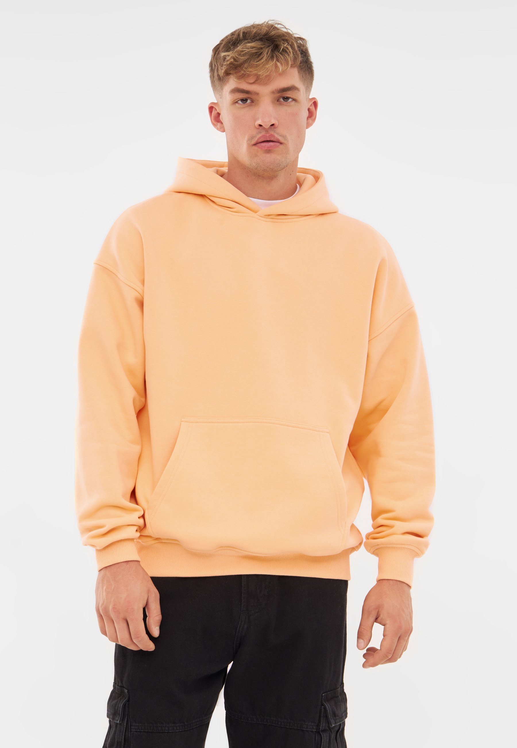 Johnny Urban CODY OVERSIZED - Mikina s kapucňou - broskyňová