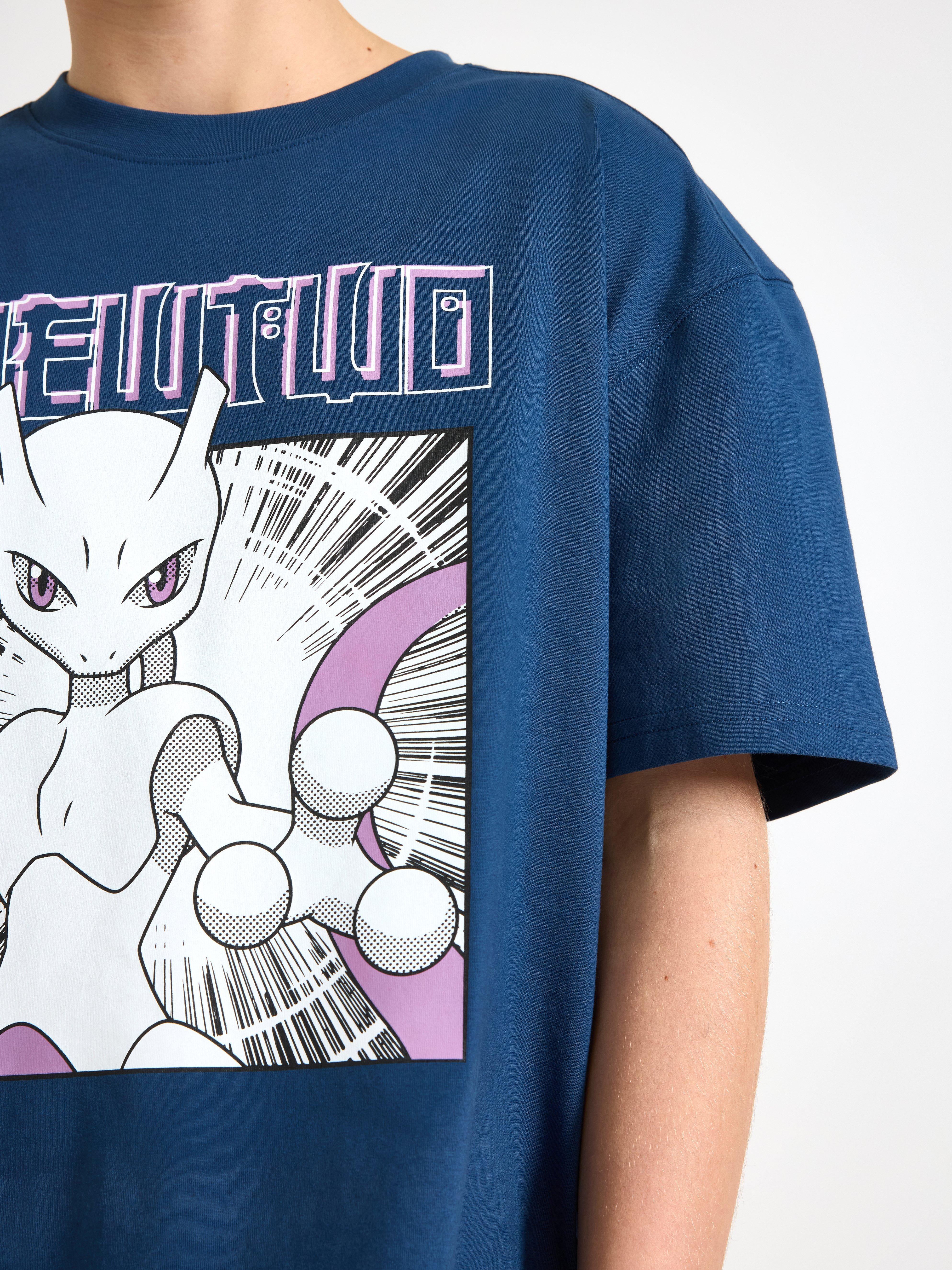 Camiseta Pokémon Azul Escuro Acinzentado