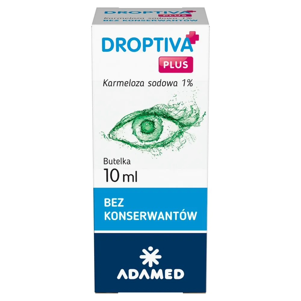 Droptiva Plus, Nawilżające krople do oczu, 1% karmeloza sodowa