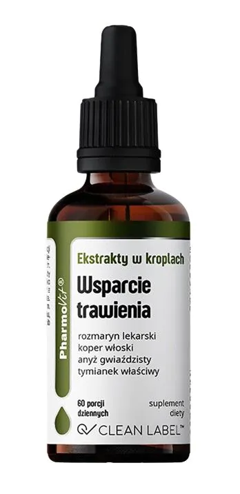 Pharmovit Clean Label Ekstrakty w kroplach wsparcie trawienia