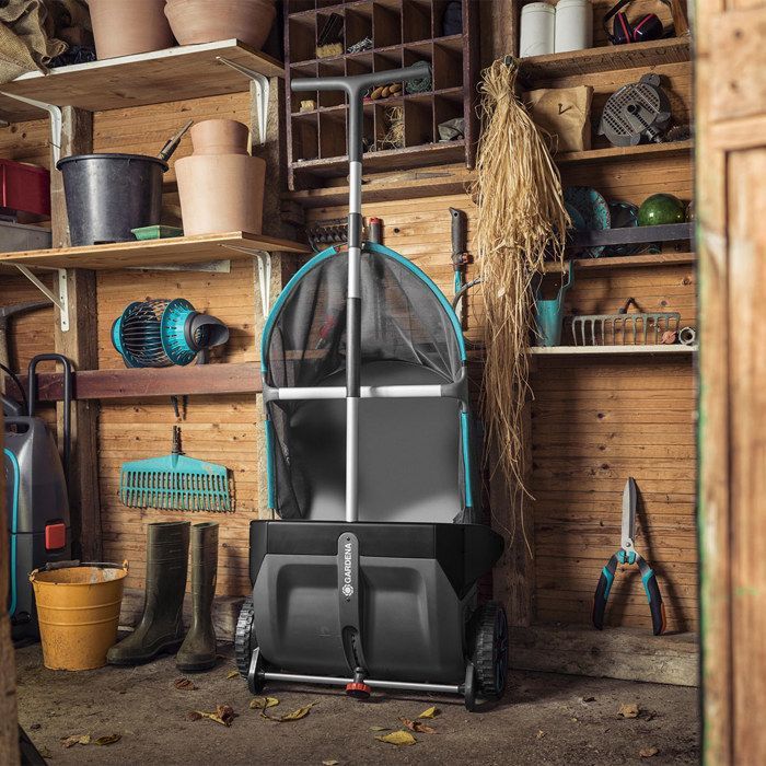 GARDENA Bladverzamelaar - 3565-20 | Werkbreedte: 49 cm, opvangbak van 90 liter, bladverzamelaar, bladblazer