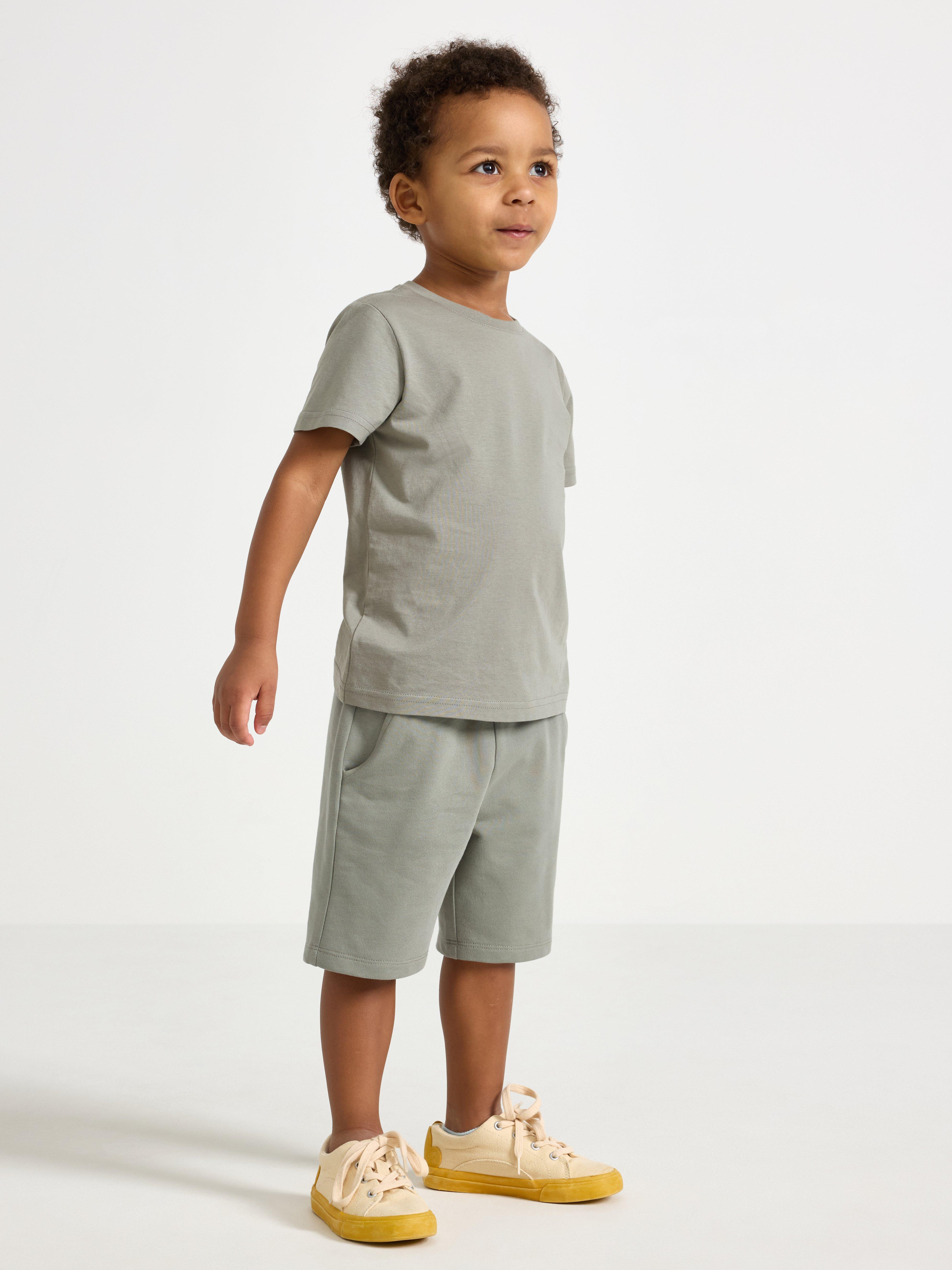 Jerseyshorts støvgrønn