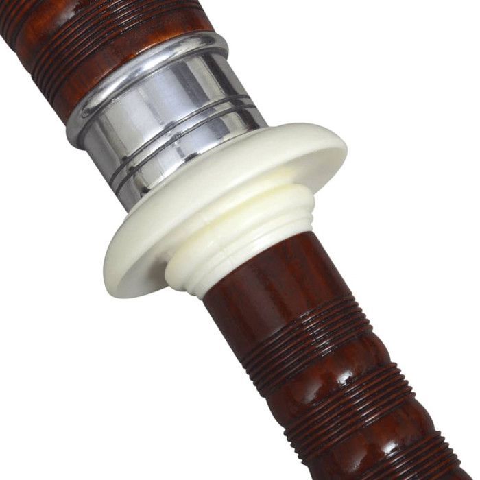 vidaXL Juego de gaita escocesa de madera de sheesham con funda de tartán verde y negro 70044