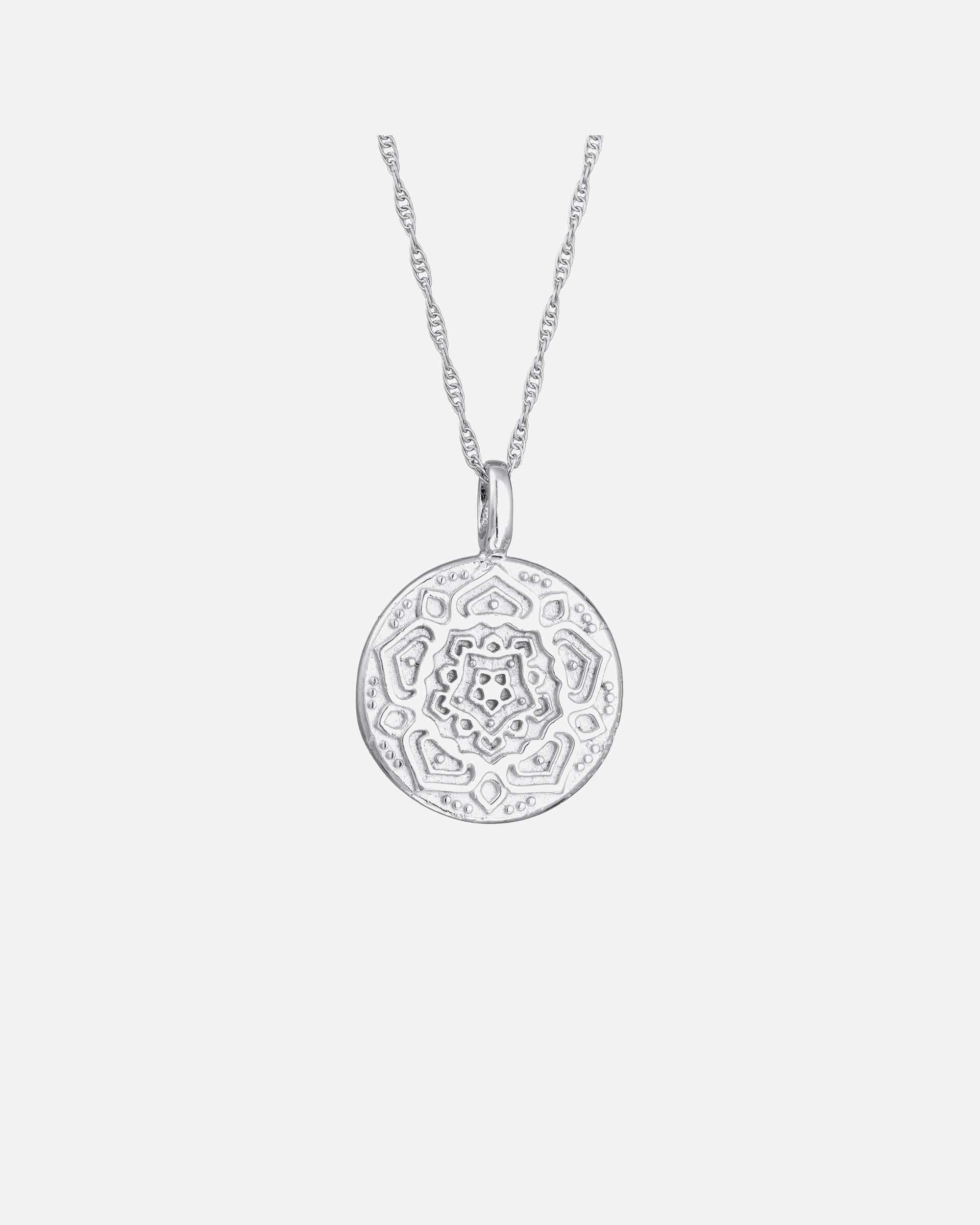 Elli Femmes pendentif Mandala rond en argent sterling 925