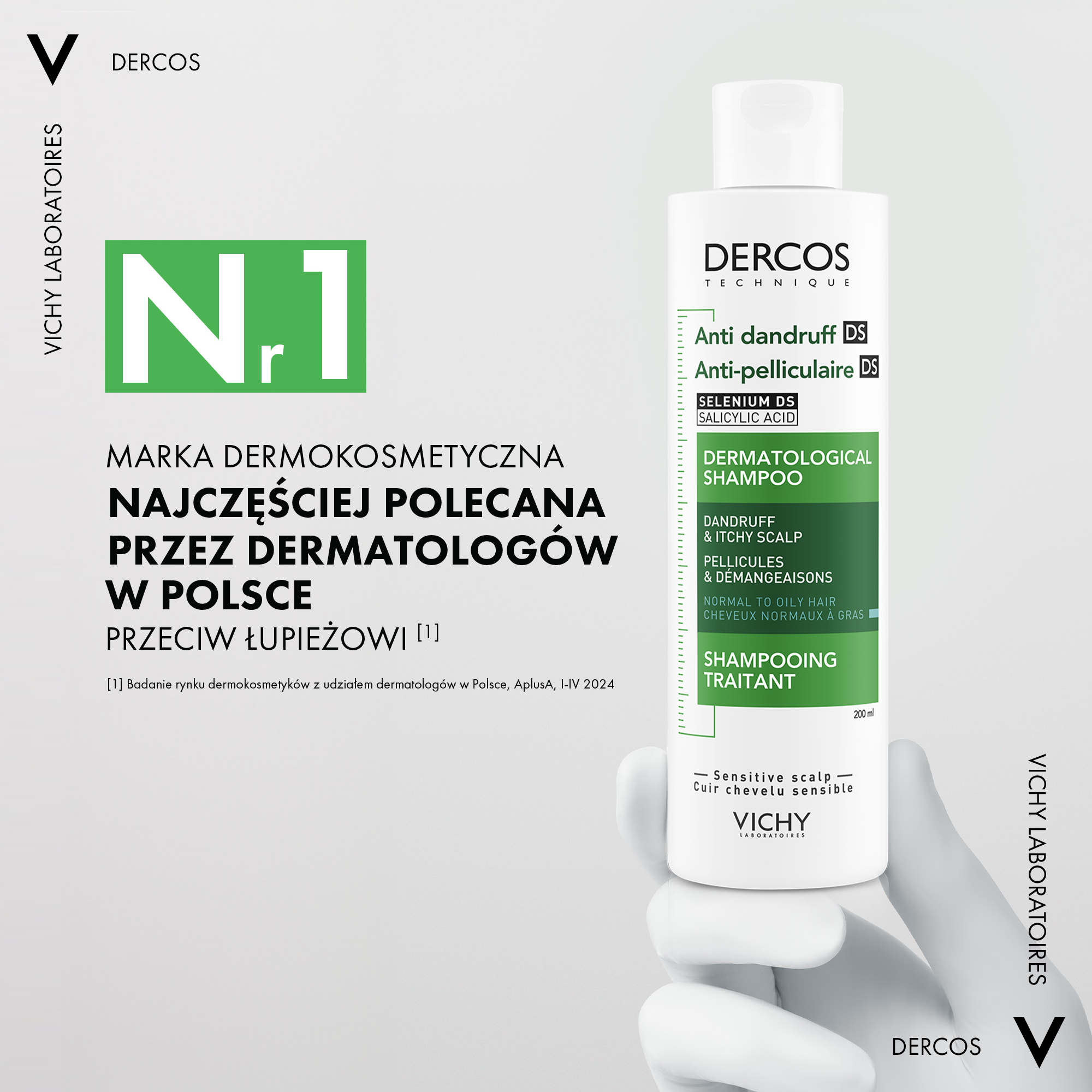 Vichy matu šampūns Dercos 200 ml