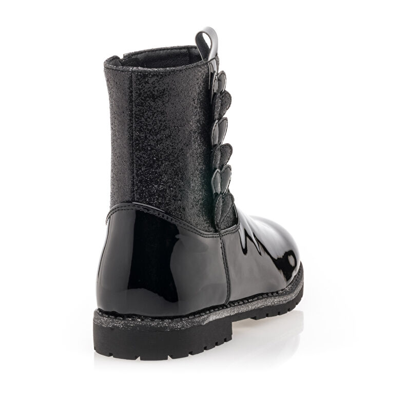 Schwarze Mädchenstiefel/Stiefeletten