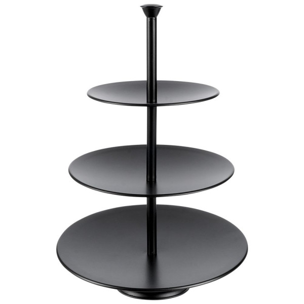 Patera 3-poziomowa metalowa czarna 36,5 cm