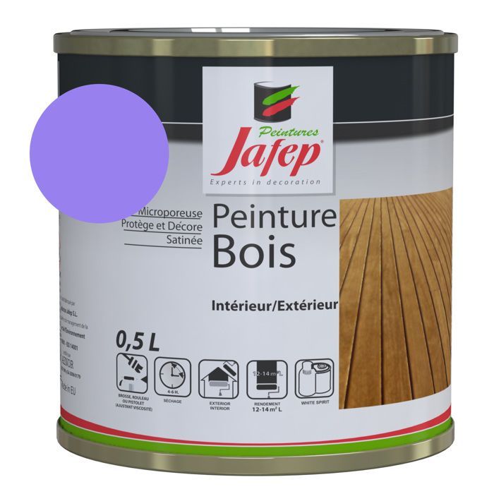 Peinture bois lavande Jafep 0,5 L