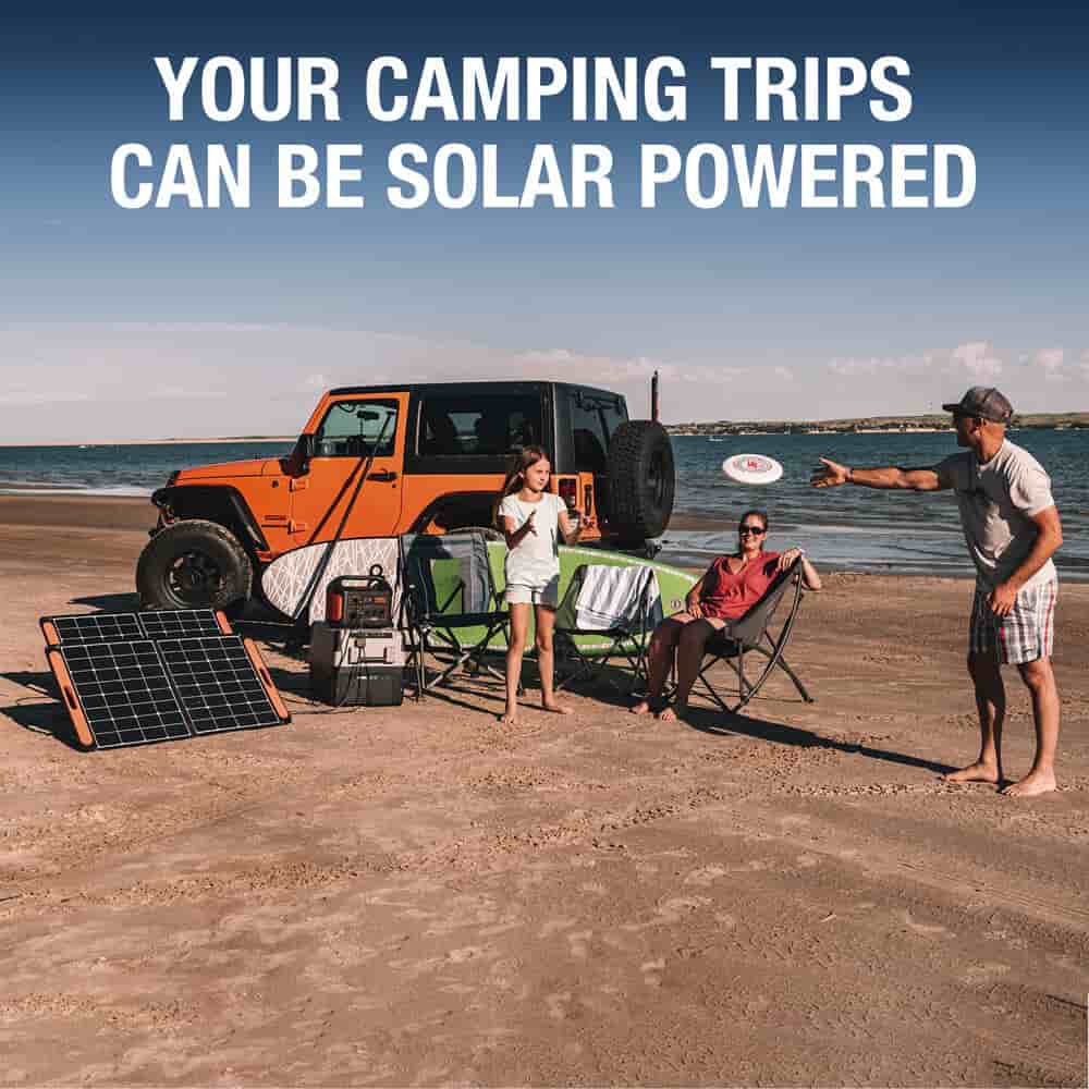 Gerador solar Jackery 1000 (Jackery 1000 + 2 x SolarSaga 100W)