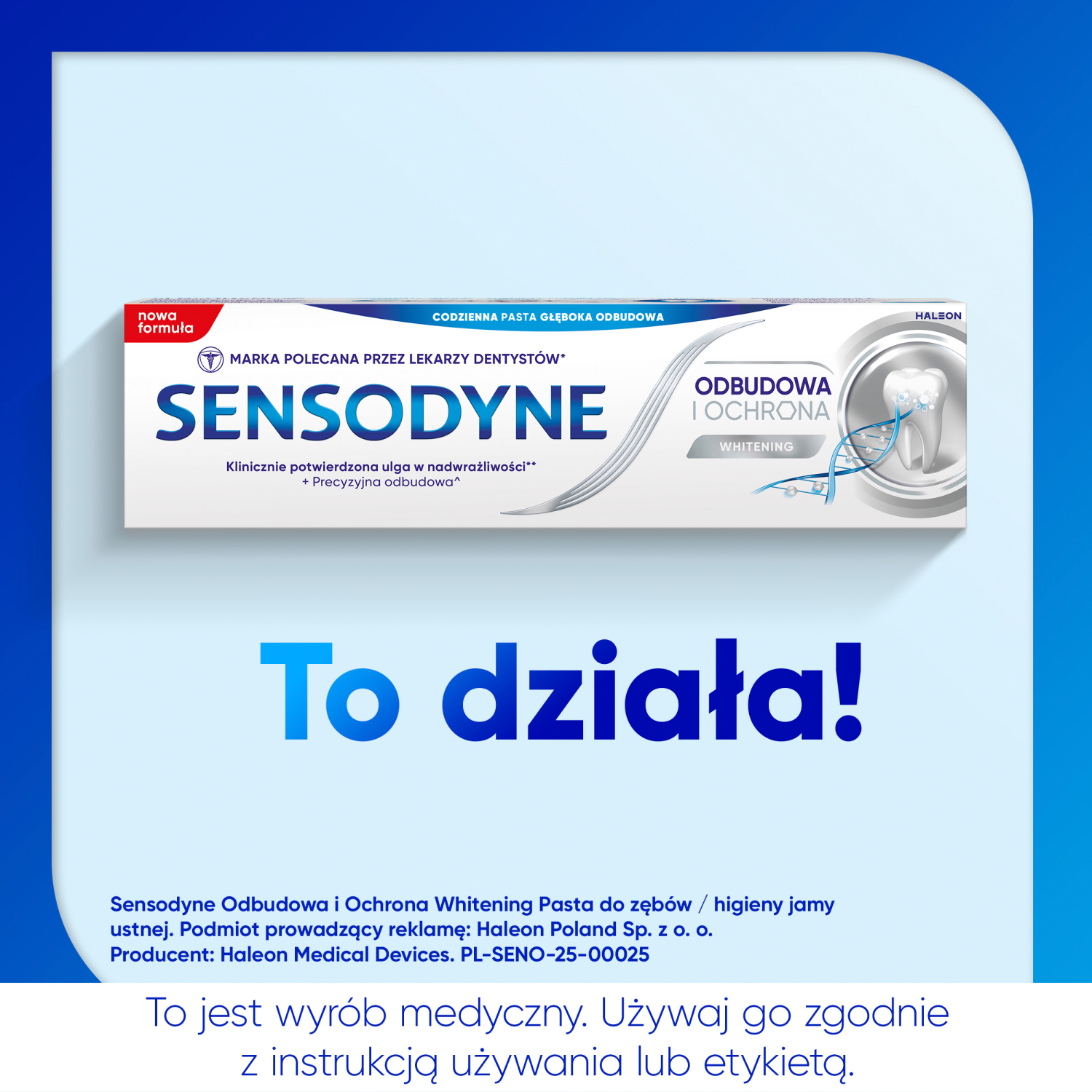 Sensodyne Tandpasta voor overgevoelige tanden, remineraliseert tandsteen en tandplak, 75 ml, herstelt en beschermt, en maakt tanden witter.