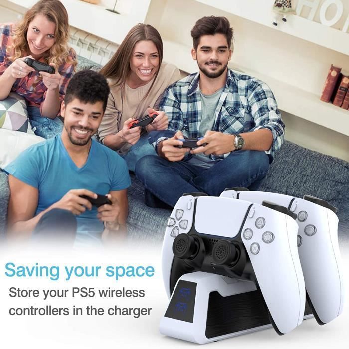 Oplader compatibel met PS5-controller, 2,6A snellader voor PlayStation 5 DualSense-controller