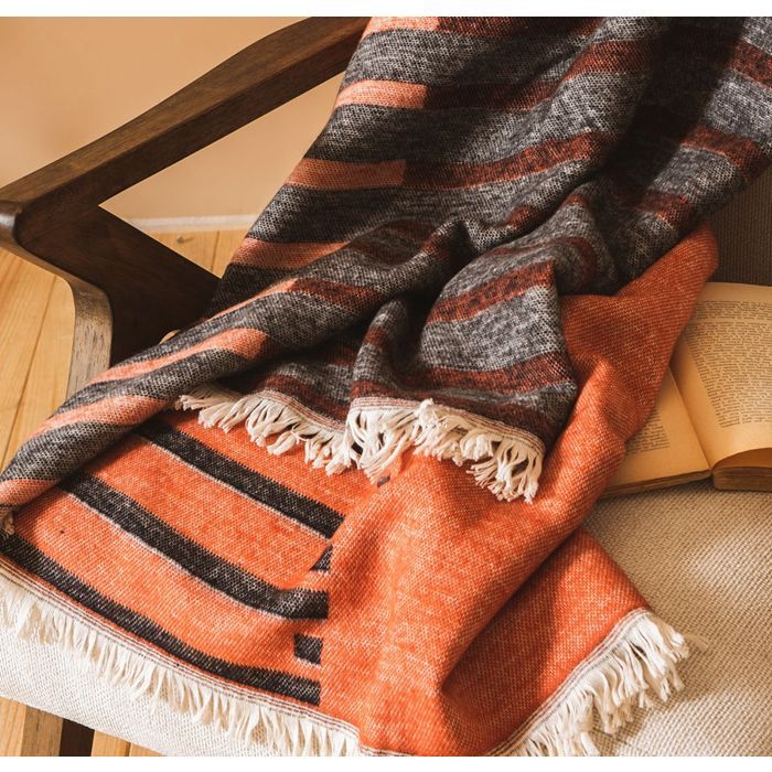 Carta da parati Maxence Plaid 130x170 cm Terracotta - Amadeus