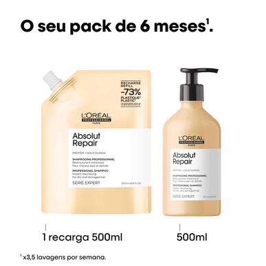 L'Oréal Professionnel Absolut Repair Serie Expert Shampoo Refilling Shampoo for skadet og tørt hår 500 ml 500 ml