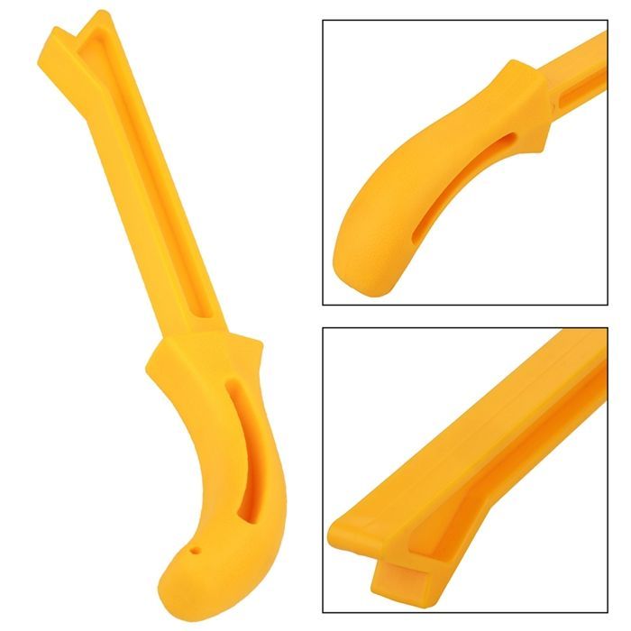 SALALIS bastone di spinta per sega da banco, bastone di spinta giallo di sicurezza per sega da legno, per sega da banco fai da te (vuoto)