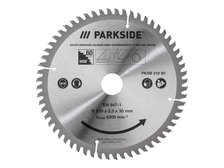 Lamă de ferăstrău circular PARKSIDE® PKSB 210 B1, Ø 21 cm