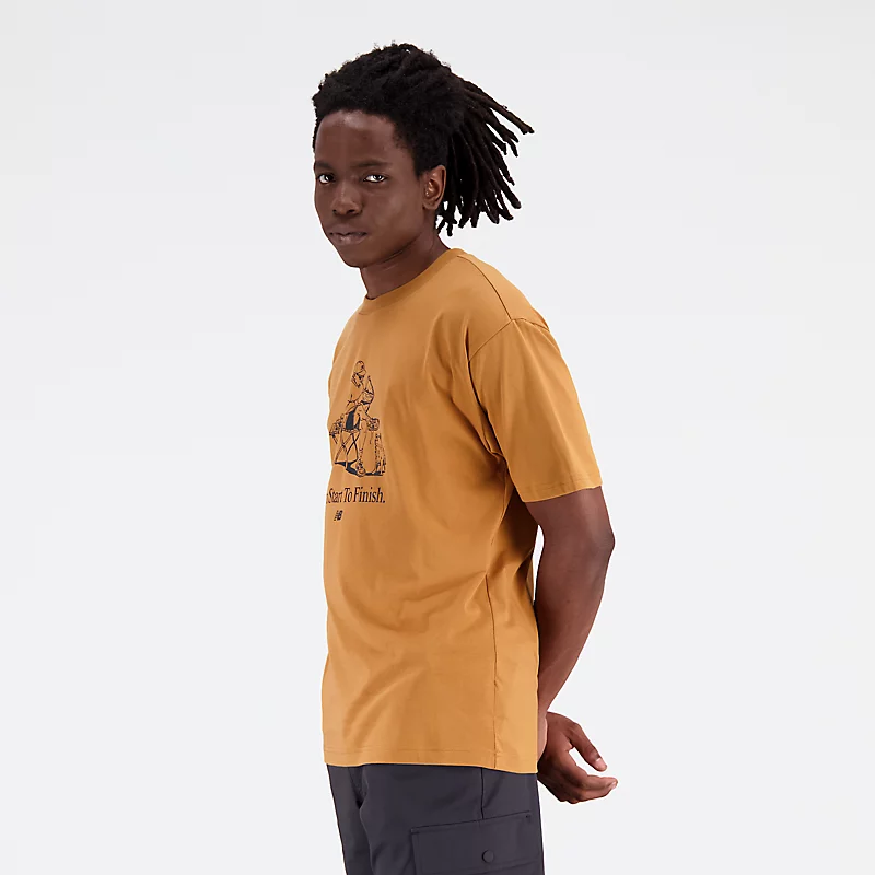 Męska koszulka z bawełny Essentials Cafe Grandpa Jersey - TABACO