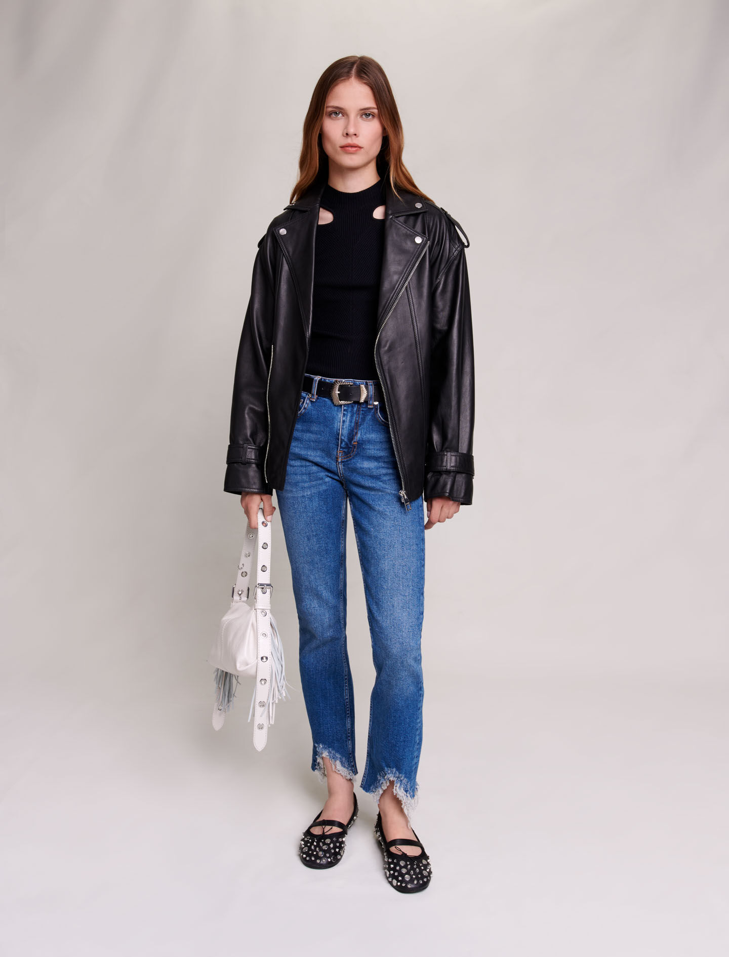 Blugi skinny rupți - Albaștri