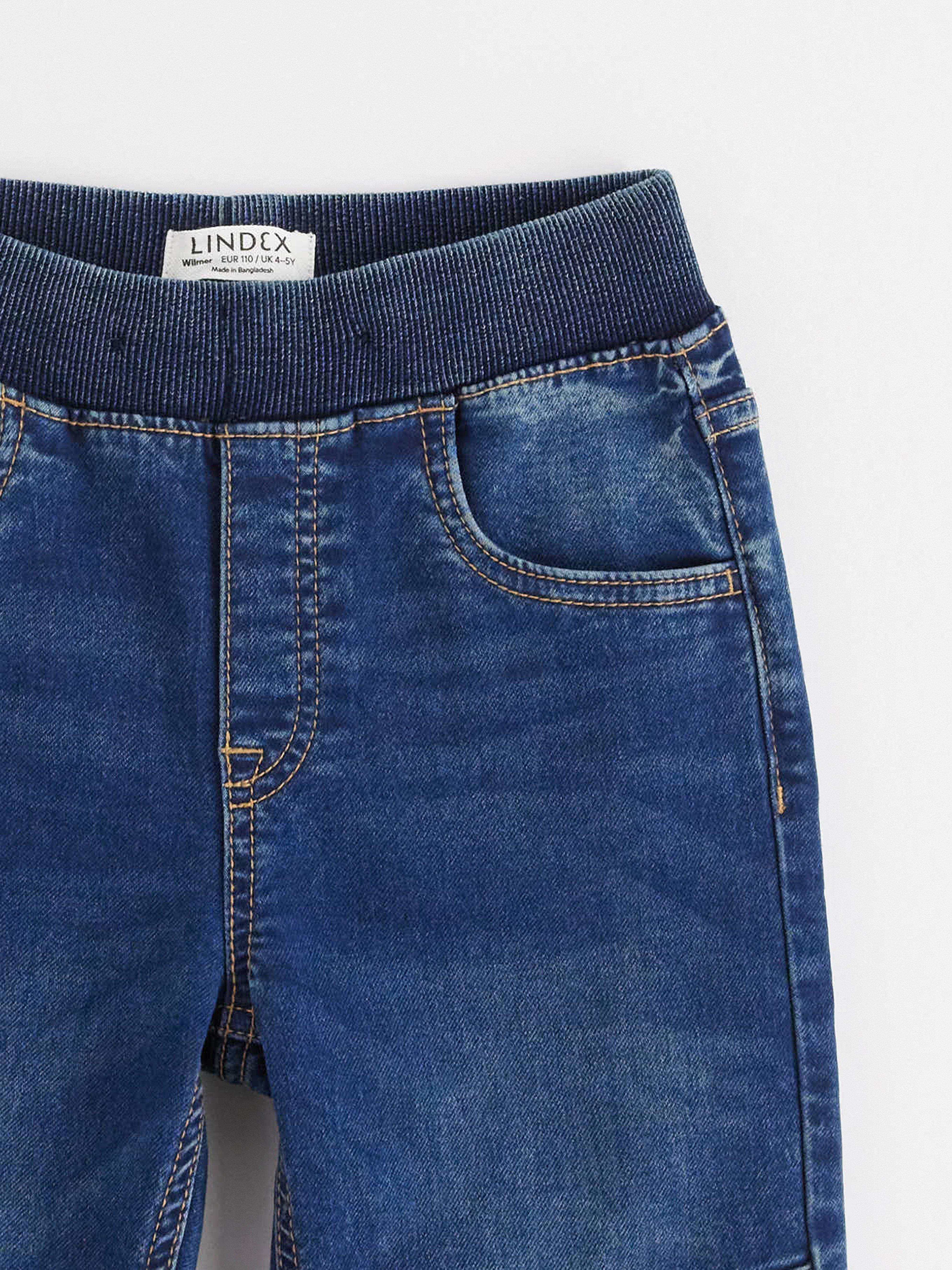 Pantalones vaqueros anchos WILMER de punto vaquero con rodillas reforzadas