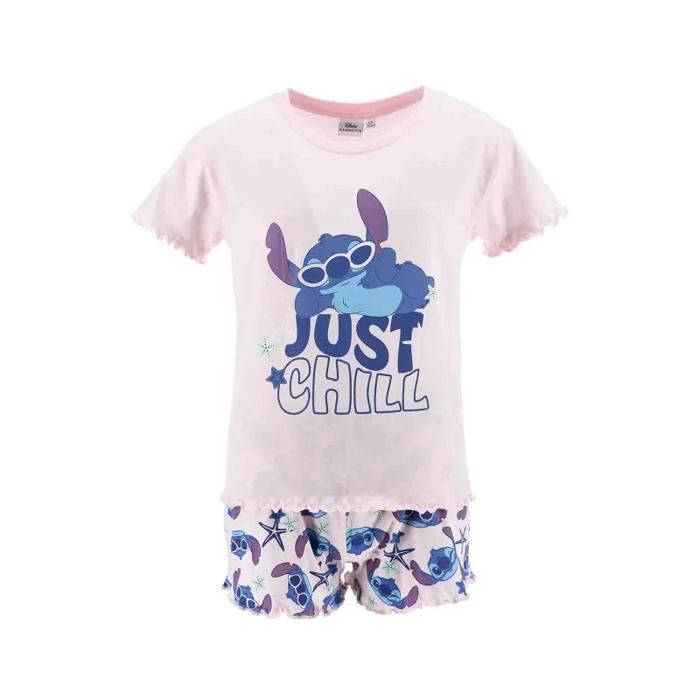 Pijama corto de algodón para niña 