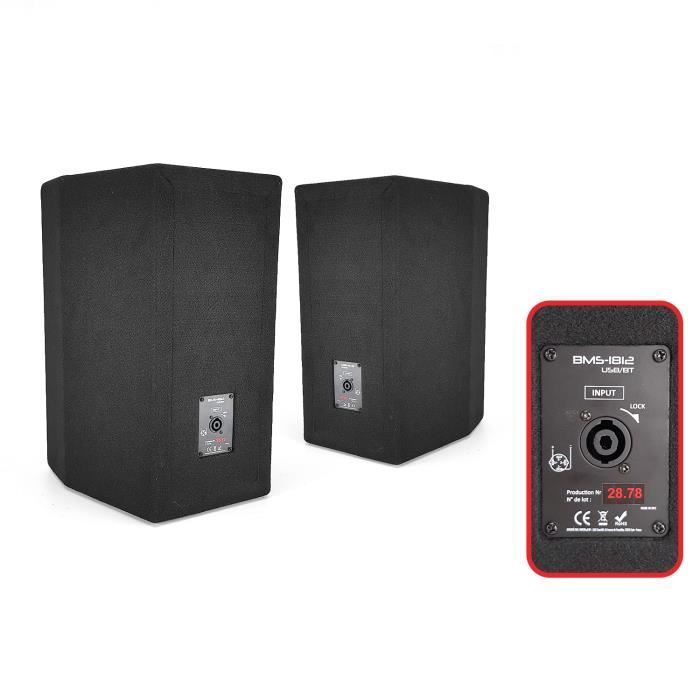 Sistema audio completo BM SONIC 2400W USB-BT MKII - 2 altoparlanti da 12