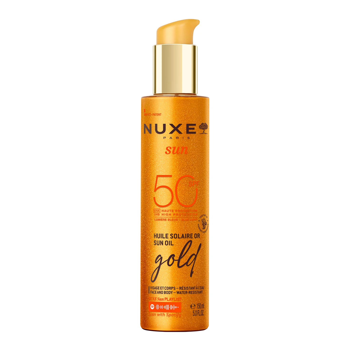 Sun Olio Solare Dorato Protezione SPF50 - Olio solare corpo alta prot., Solare viso alta prot.