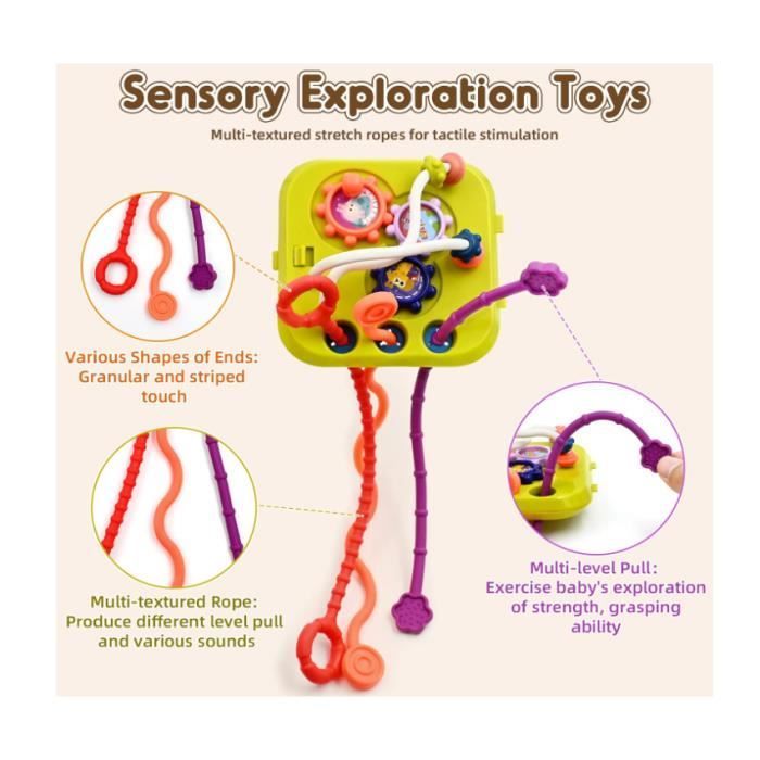 Baby Toy for 1-2 Year Olds, 7-in-1 Sensory Toys for Babies 6-18 Months, Newborn Girl, Educational Gift Activity Cube for 1-2 Year Olds