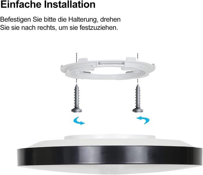 Lámpara de techo LED - NETTLIFE - Lámpara de techo plana LED Nettlife - 17W - 4000K - IP44