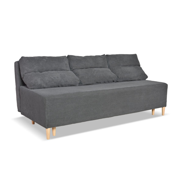 Kanapa sofa KIMO funkcja spania pojemnik Family Meble Anafi c szara sztruks