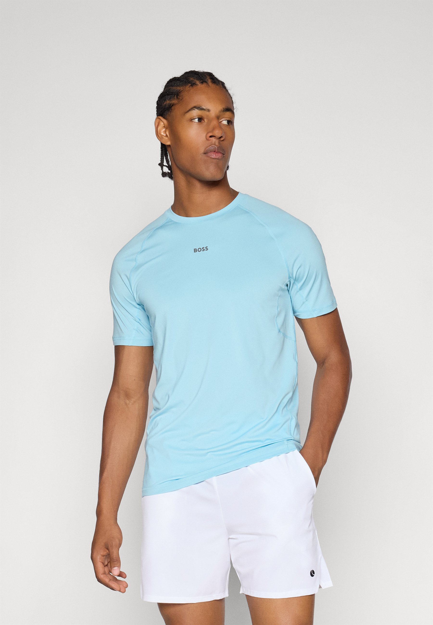 BOSS ACTIVE - T-shirt de sport - bleu pastel clair